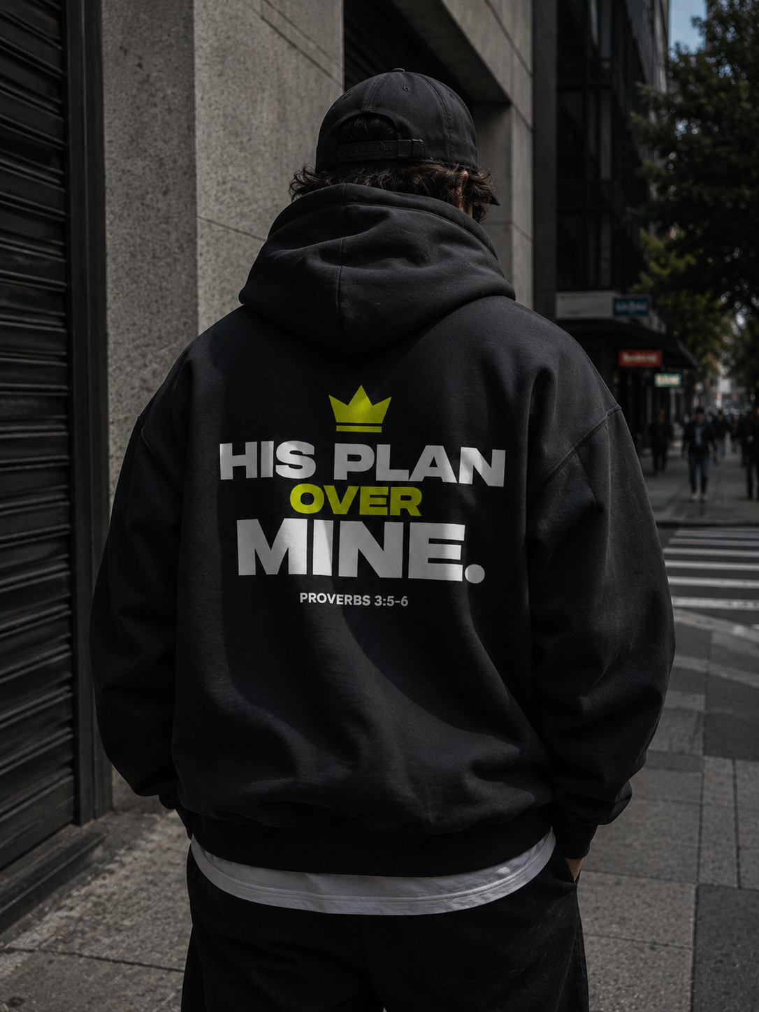 HIS PLAN OVER MINE HOODIE — BLACK